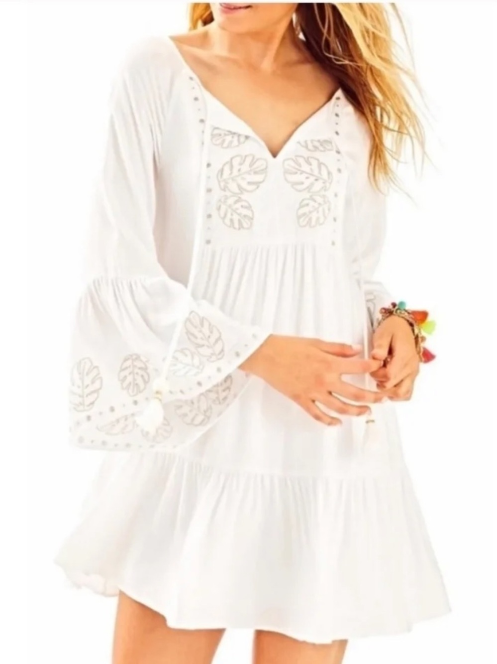 NWT Lilly Pulitzer Amisa Tunic Dress Women Small Resort White Embroidery Bridal